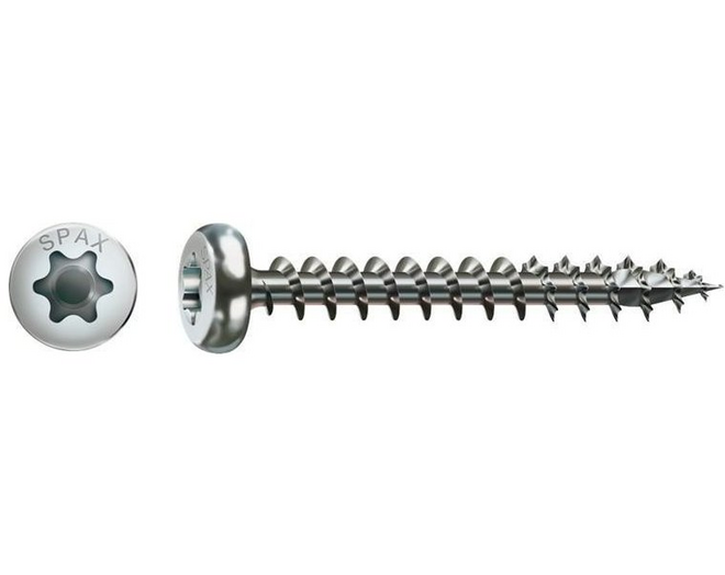 Spax bolkop torx 4,0x16 CK verzinkt voldraad VE= 1000 st