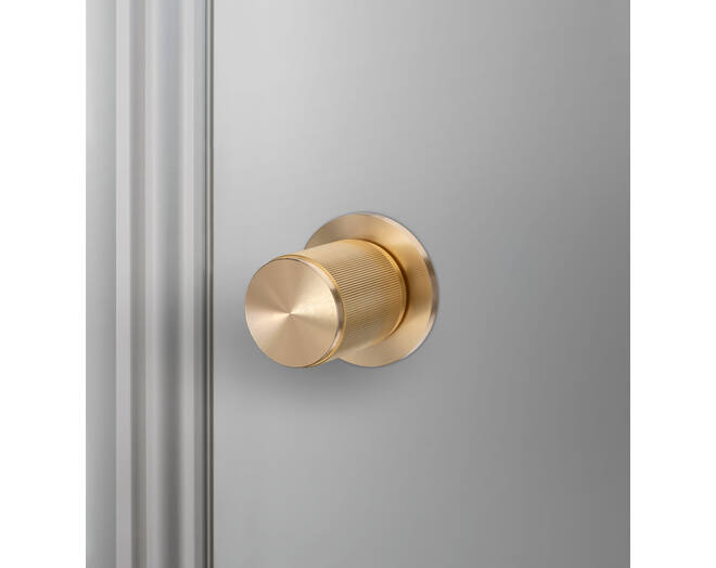 Door Knob Set/Linear/Brass