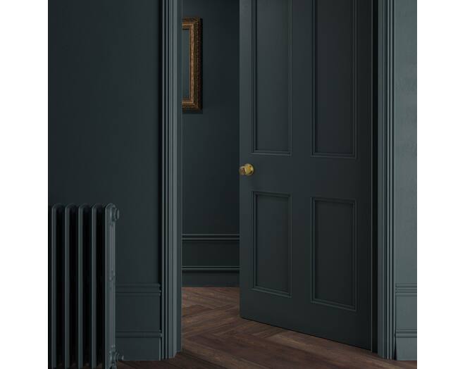 Door Knob Set/Linear/Brass