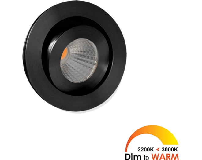 Losse spot Ancona zwart DTW 3000K-2200K