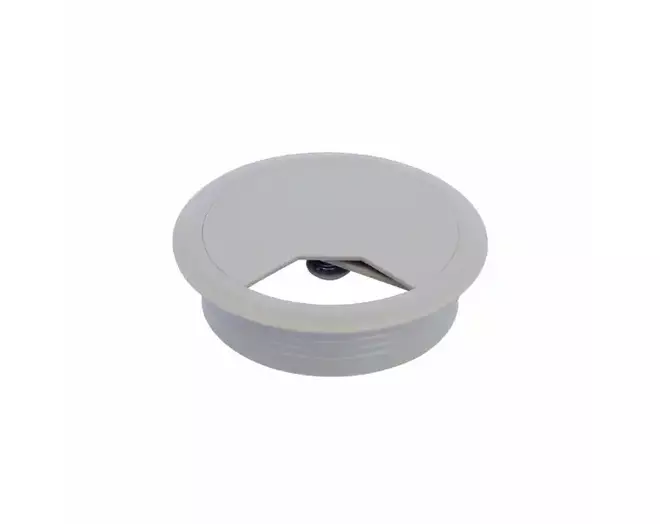 Kabeldoorvoer klep met veer 80mm kunststof grijs