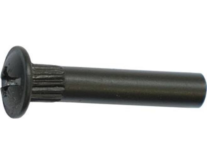 Verbindingshuls M4x27mm zwart met kop