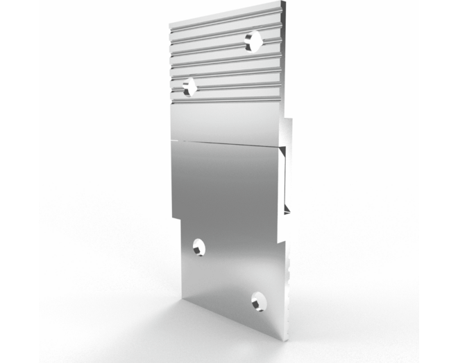 Paneelprofiel aluminium MF625 lengte 2500mm, diepte 5.08mm