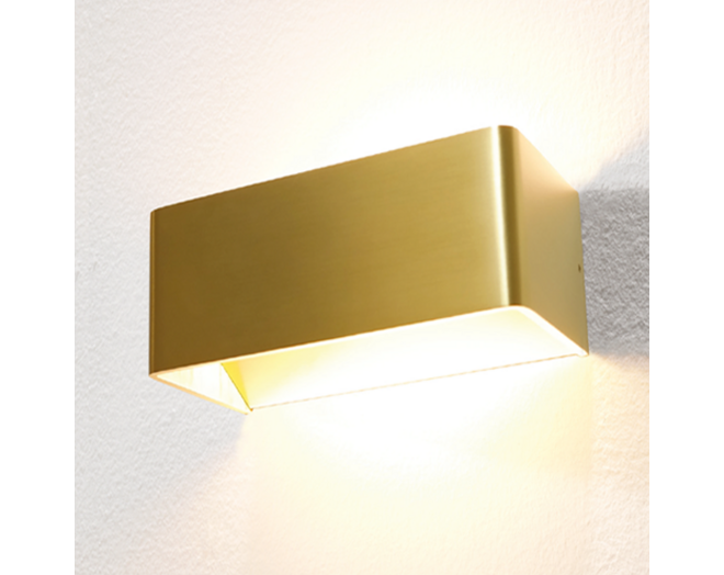 Wandlamp Toledo Up/down GOUD Geborsteld dimbaar IP20