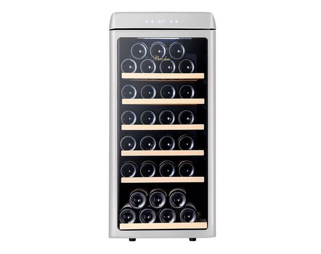 Vinata Wijnklimaatkast Retro Zilver glazen deur, 42 Flessen