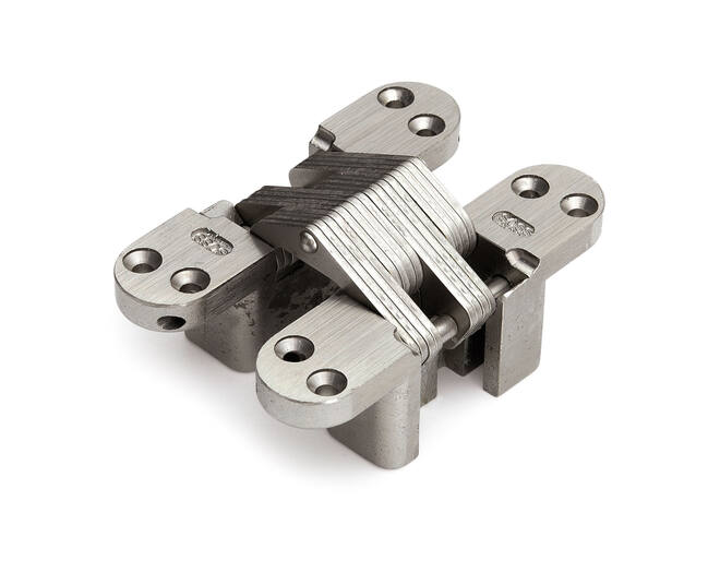 SOSS scharnier RVS 117.5x28.6mm, houtdikte 41.3mm minimaal