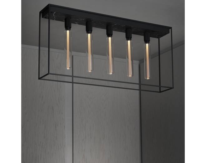 Caged Ceiling 5.0 - Black Marble/Buster Bulb Tube