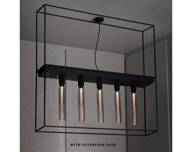 Caged Ceiling 5.0 - Black Marble/Buster Bulb Tube