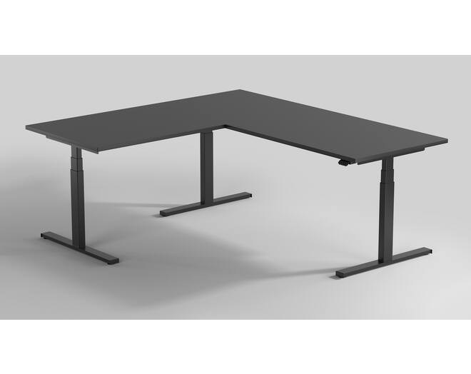 Milano voet 980 zwart, voor bladdiepte 1000-1200mm