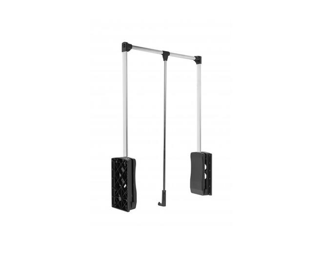 Garderobelift 60-83cm, zwart, met gasveer, draagkracht 12kg