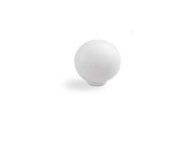 Knop kunststof wit diameter 28mm