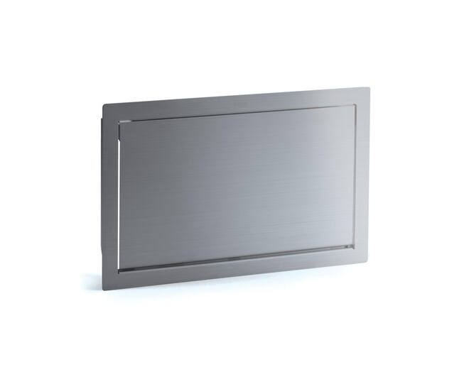 Afvaldoorlaat 450x270mm RVS voor verticaal gebruik