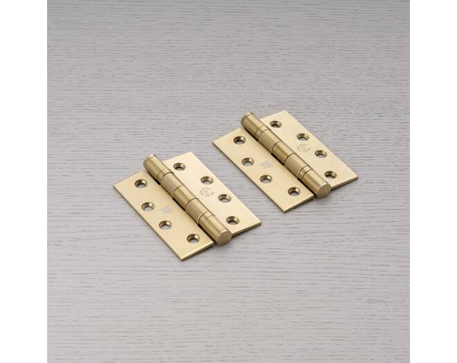Hinge/102 X 76 X 3 Mm (4 X 3 Inch)/Set Of 2/Brass