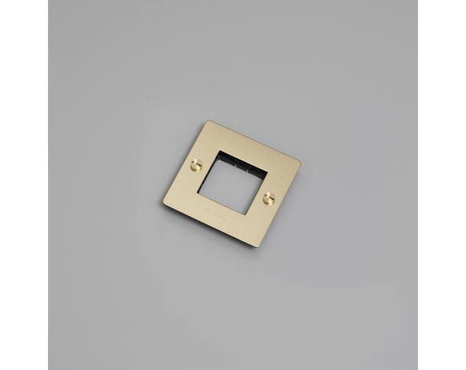 1G Wall Plate/w/out Infills/Brass
