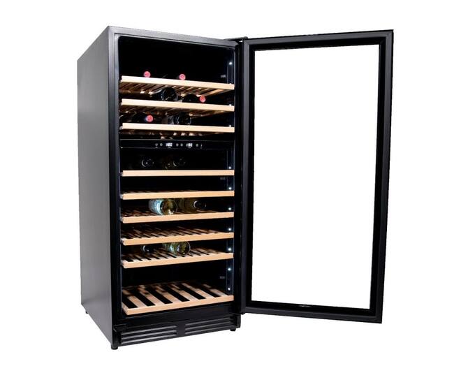 Vinata Wijnklimaatkast Premium, vol glazen deur, 110 Flessen