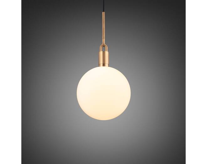 Forked Pendant/Brass/Large Opal Globe