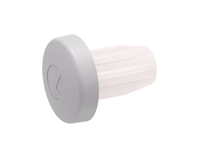 Deurbuffer stift 5mm, schotel 8mm x 2,5mm dik grijs