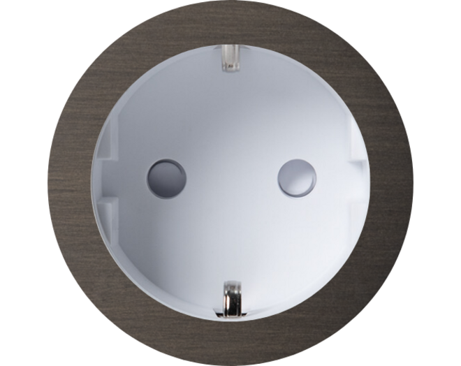 Rond 2.0 Socket F - s. trim - dark bronze - white cup
