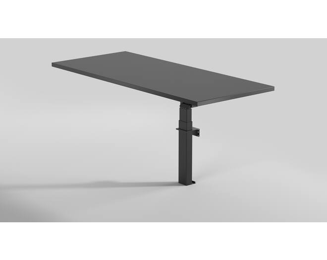 Eenkolomstafel Wall Solo. Kleur: Zwart RAL9005