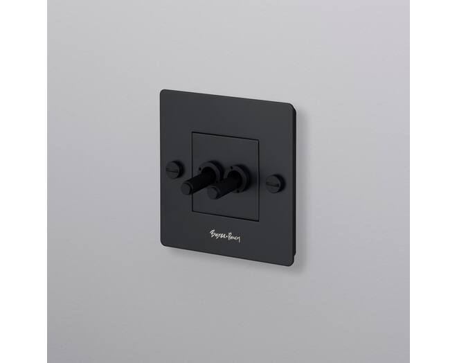 1G Double Toggle Switch/Black