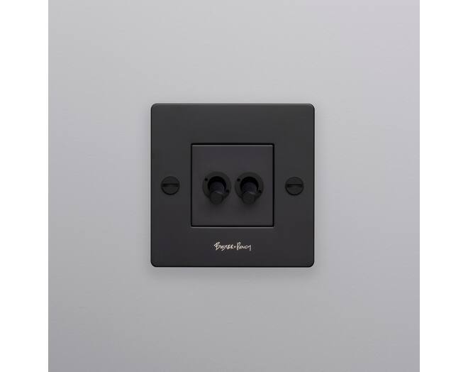 1G Double Toggle Switch/Black