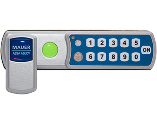 Mauer ELLcam pincodeslot horizontaal, zilver, rechts