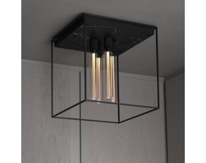 Caged Ceiling 4.0 - Black Marble/Buster Bulb Tube
