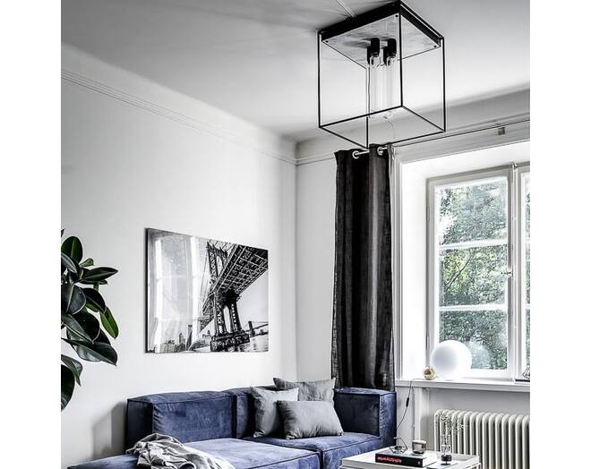 Caged Ceiling 4.0 - Black Marble/Buster Bulb Tube