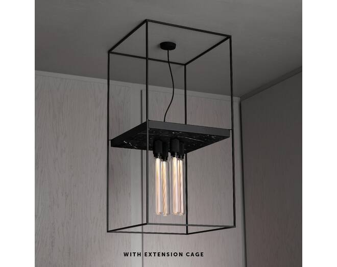 Caged Ceiling 4.0 - Black Marble/Buster Bulb Tube
