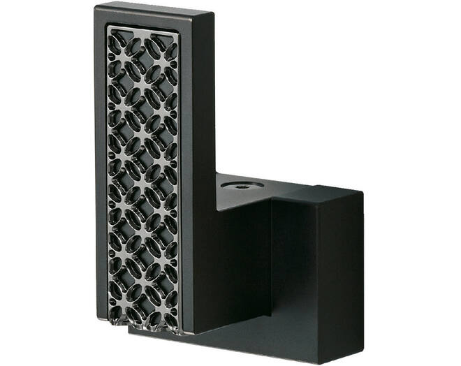 Jashaak zwart aluminium, decoratief, onzichtbare bevestiging