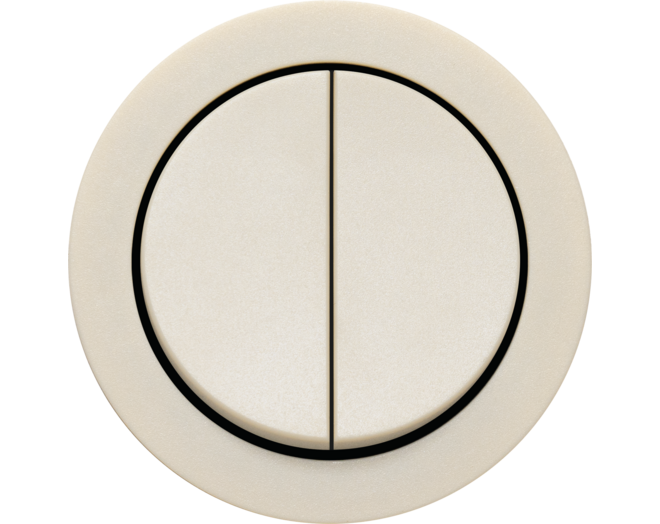 Rond 2.0 Double NO/NC Push button -s. trim - basic cream