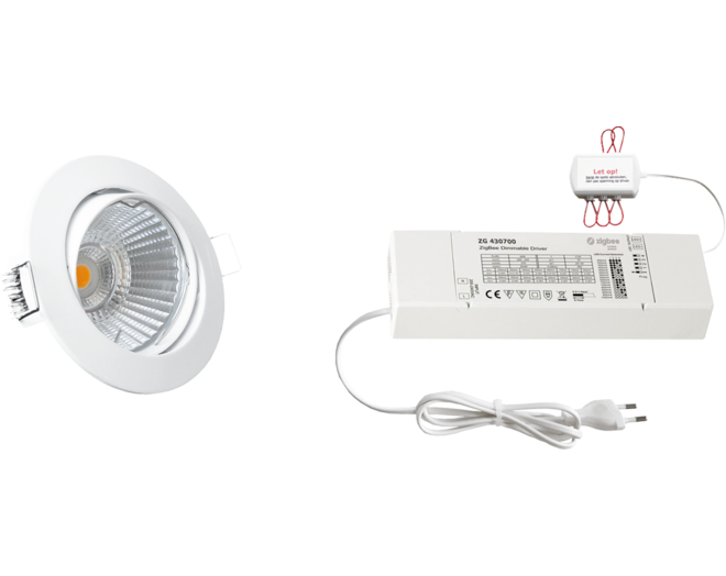 2x rond wit+2xpowerled+2xverl.+ZigBee