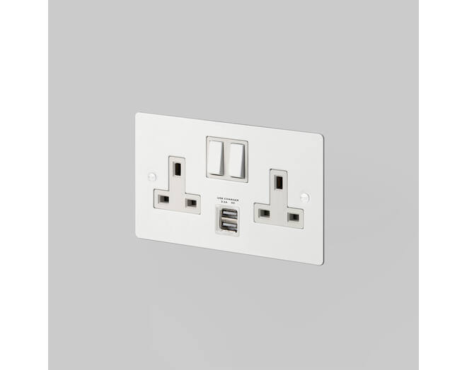 2G Socket + USB 3.1A/White