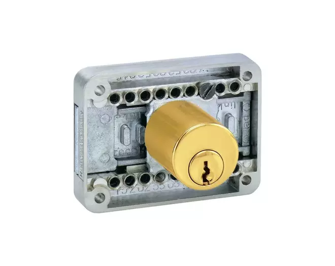Oplegslot cilinder glans messing BN 0101 cilinderlengte 23mm