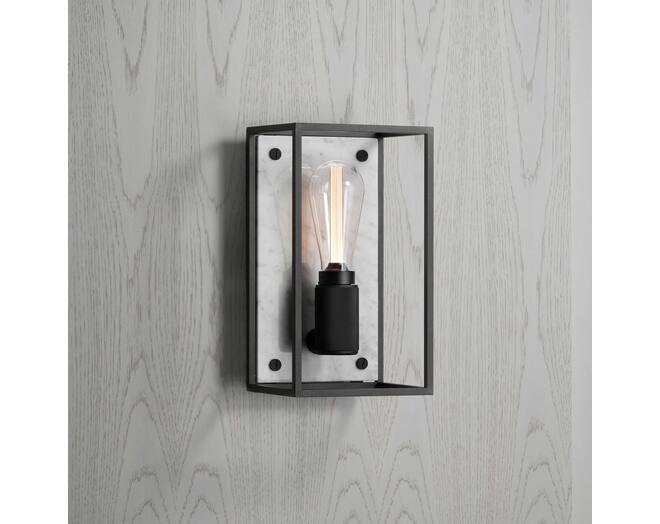 Caged Wall Light/Medium/White Marble
