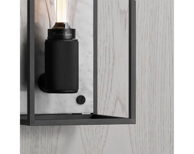 Caged Wall Light/Medium/White Marble
