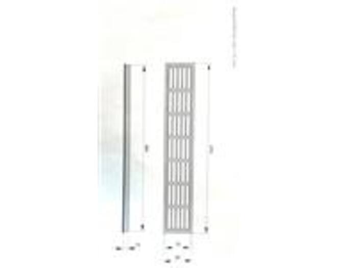 Luchtrooster wit kunststof 474 x 80mm, inlaat 464x70x13mm