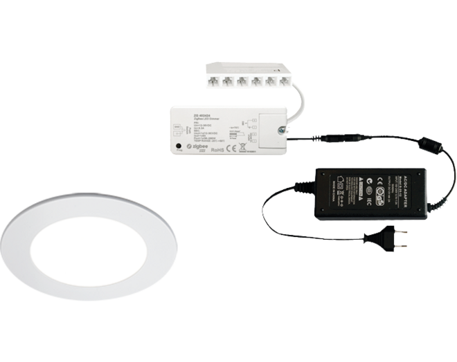 8x Atom mat wit 24V + ZigBee ontvanger + Driver 24W