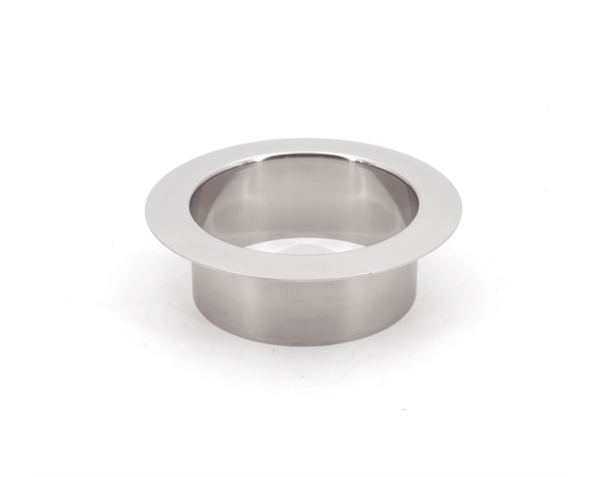 Afvaldoorlaat rond RVS glanzend, boormaat 82mm, geen deksel
