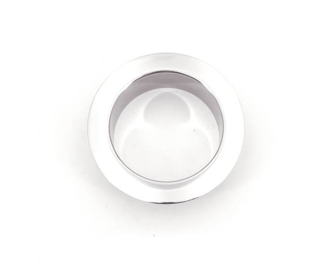 Afvaldoorlaat rond RVS glanzend, boormaat 82mm, geen deksel
