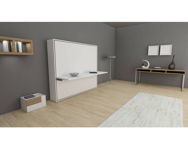 Opklapbed horizontaal CLICK O TOP met bureau, 182x202cm