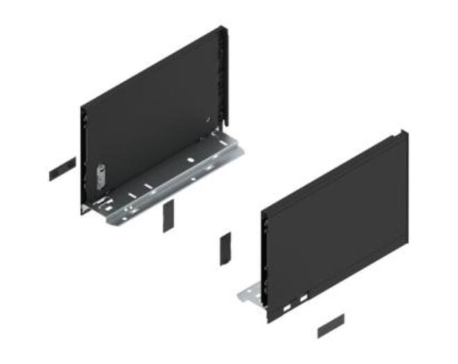 Legrabox ladezijde C 270mm, carbon zwart, hoogte 177mm