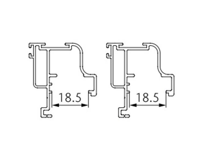 Cruiser 3 W set van 2 st. greeplijst alum. zilver, 2800mm