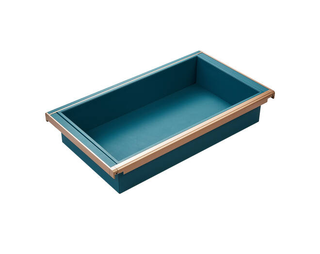 706031 B Series - Leather Clothes Basket (S) - 600mm Green