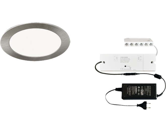 6x Smally XS Plus RVS Look 24V+ ZigBee D-Motion + Driver 24W