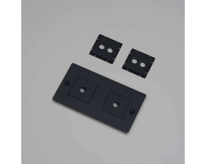 2G Wall Plate/Horizontal/Black