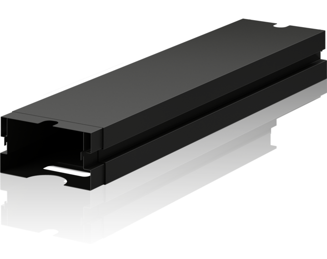 Kabelkanaal voor Milano Duo Zwart RAL9005