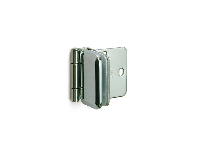 Glasdeurscharnier RVS verchroomd 13mm opleg voor glas 5-8mm
