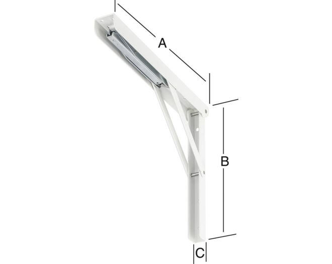 Konsole 400mm inklapbaar en verstelbaar
