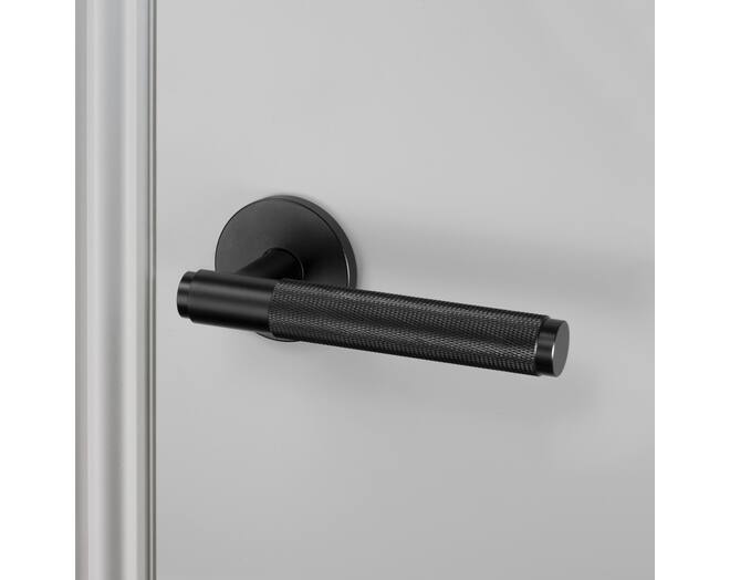 Door Handle Set/Unsprung/Cross/Black